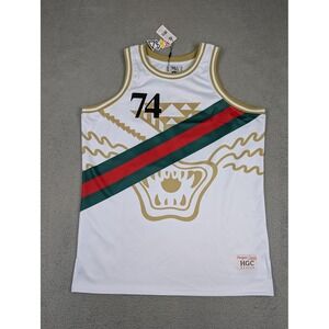 TISA Headgear Classics Shirt Mens 3XL White Striped 74 Basketball Jersey‎ Tank